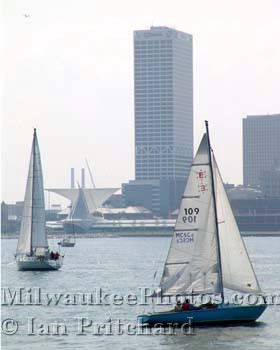 Photograph of Sailing Past Downtown from www.MilwaukeePhotos.com (C) Ian Pritchard